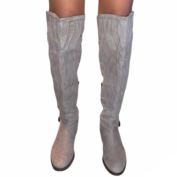 Napoleoni Knee-high Leather Hidden wedge Boots - Picture 2 of 8